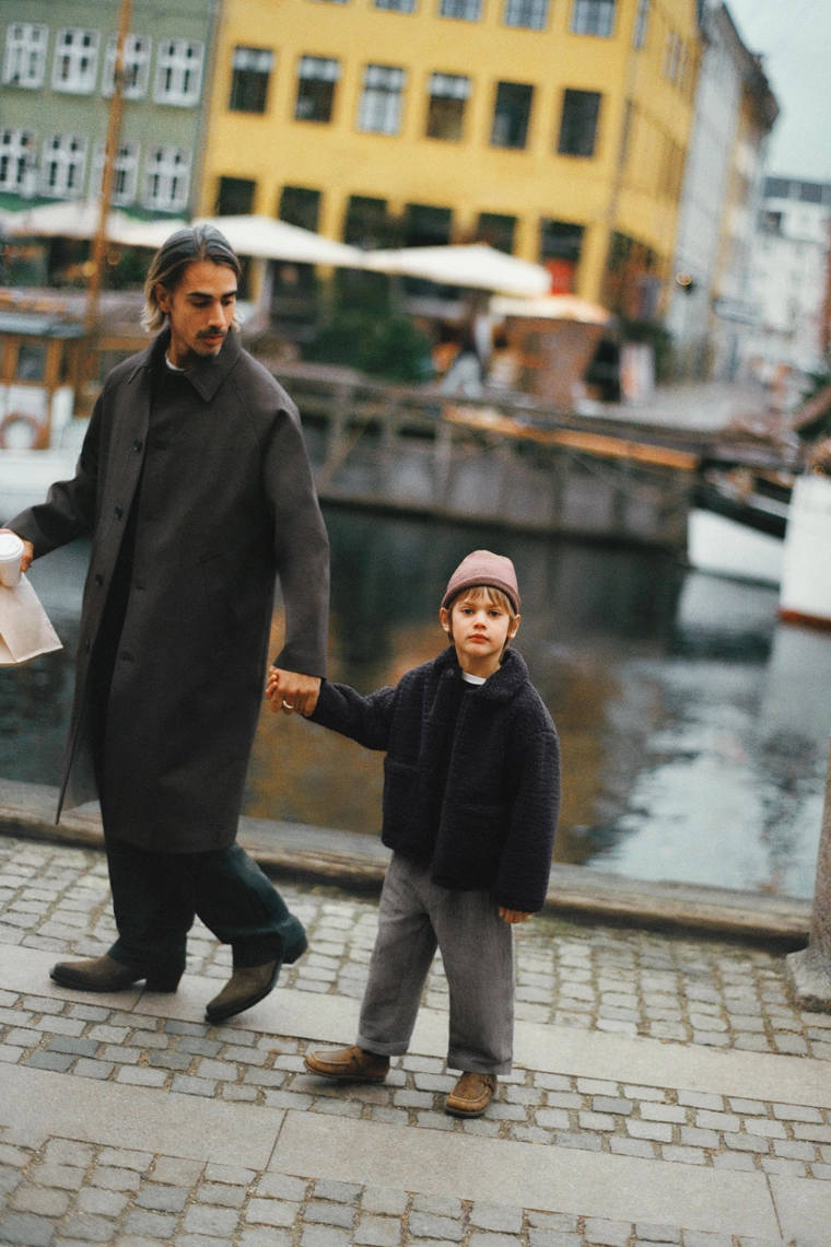 БРЮКИ BAGGY В СТИЛЕ РУСТИК С ПУГОВИЦАМИ И ШЕРСТЬЮ