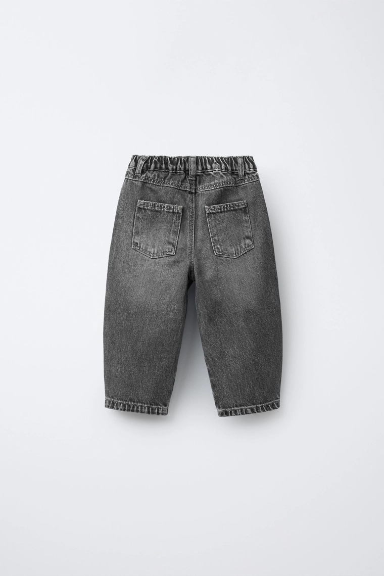 ДЖИНСЫ СВОБОДНОГО КРОЯ С ЗАЩИПАМИ