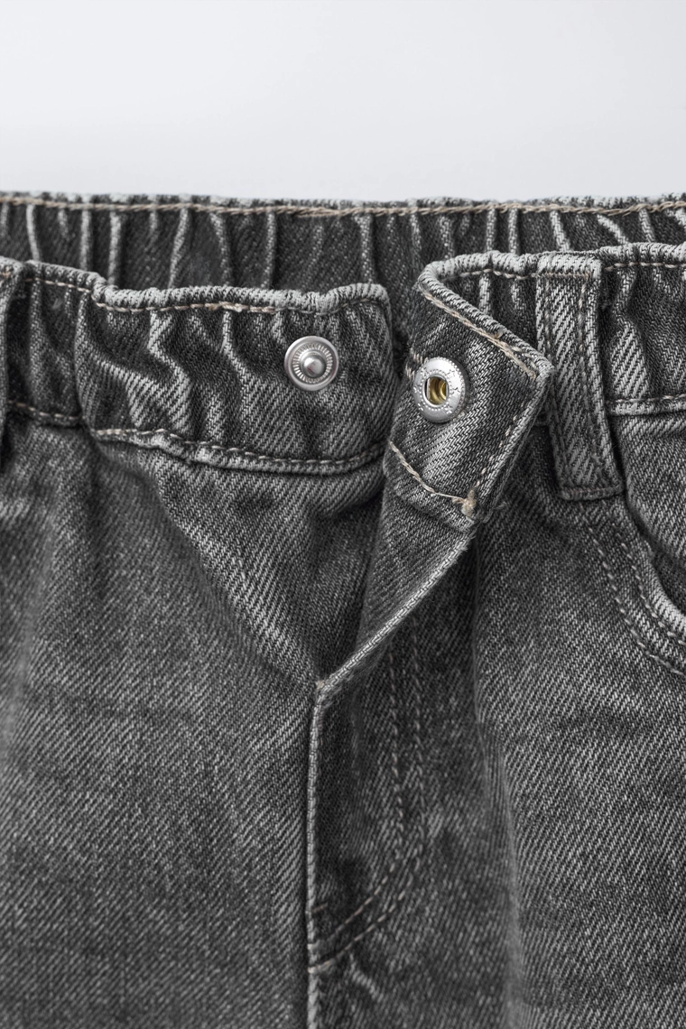 ДЖИНСЫ СВОБОДНОГО КРОЯ С ЗАЩИПАМИ