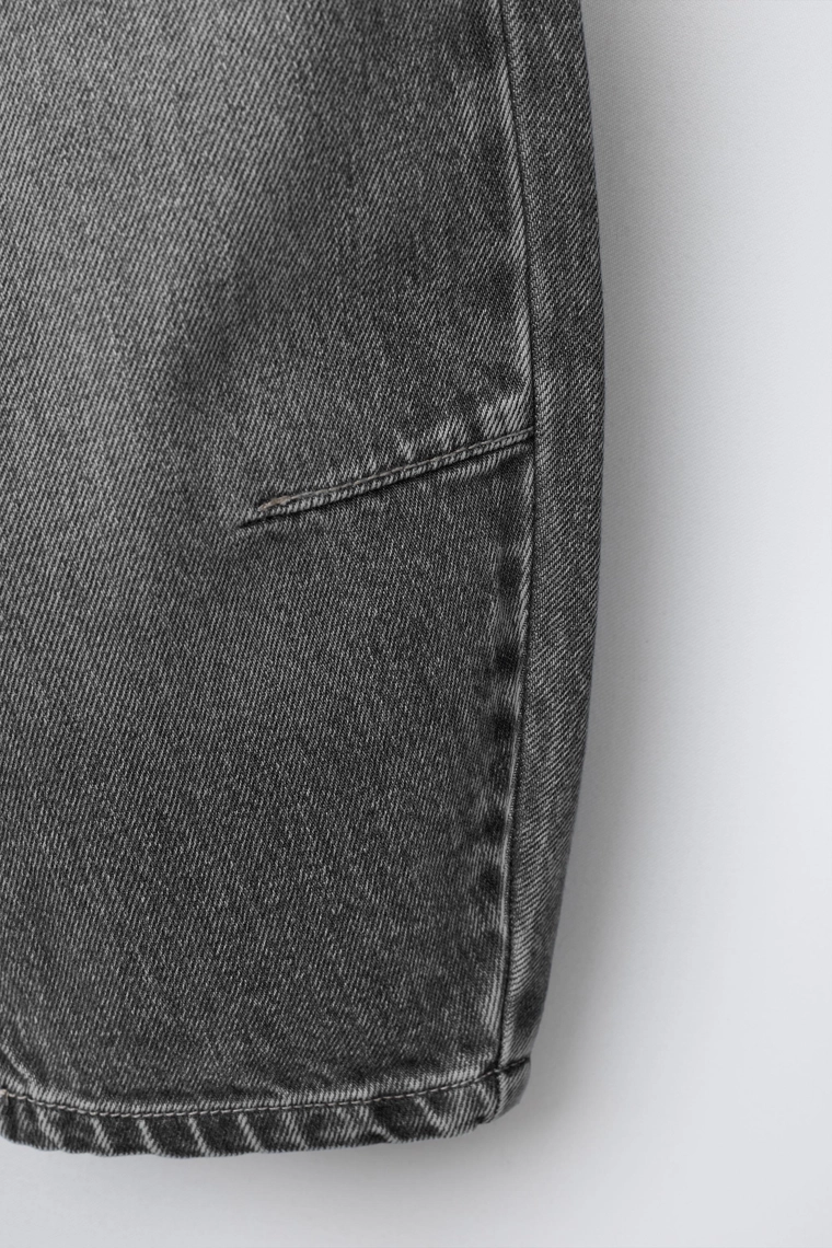 ДЖИНСЫ СВОБОДНОГО КРОЯ С ЗАЩИПАМИ