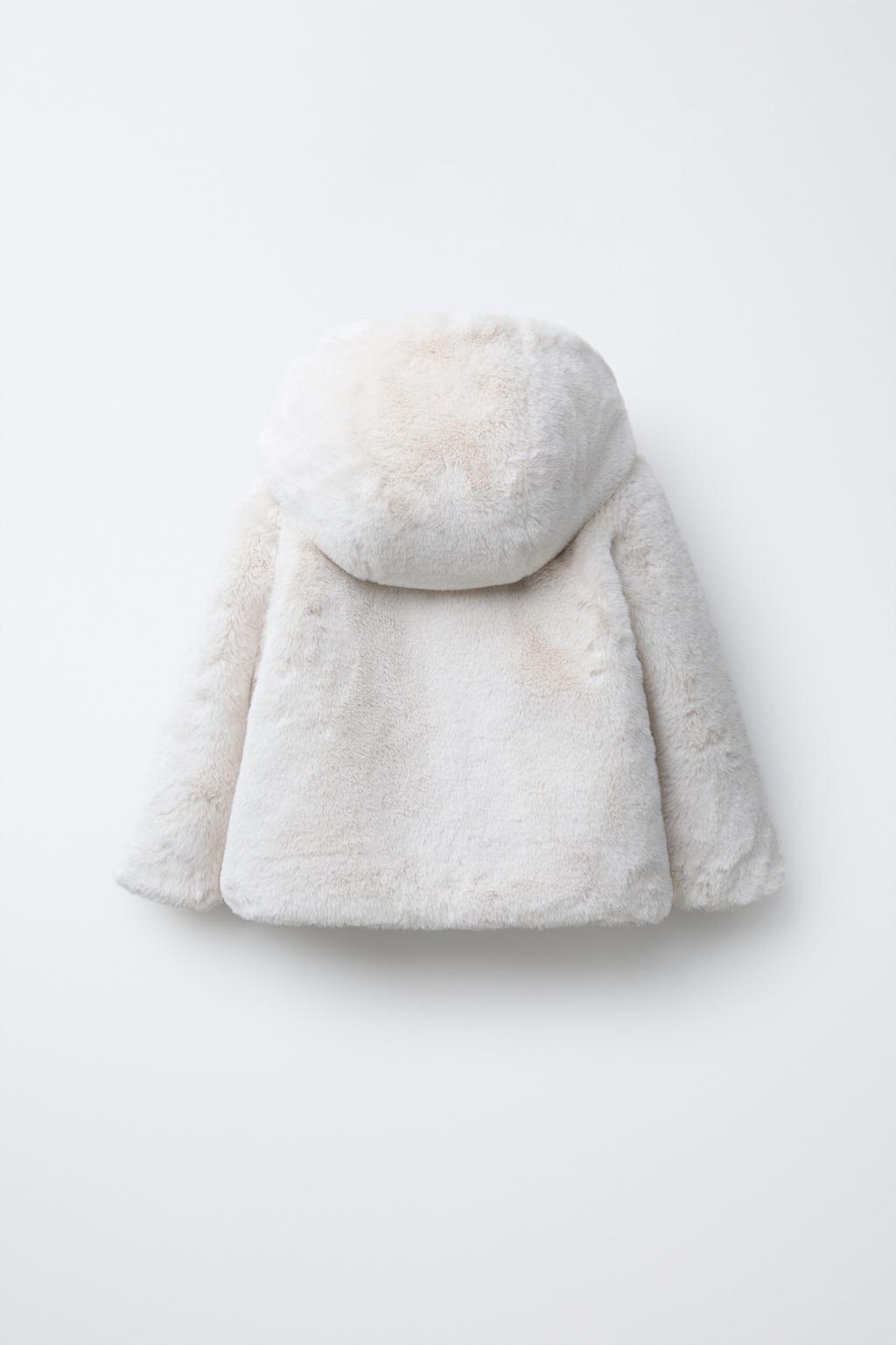 КУРТКА С КАПЮШОНОМ ИЗ ИСКУССТВЕННОГО МЕХА