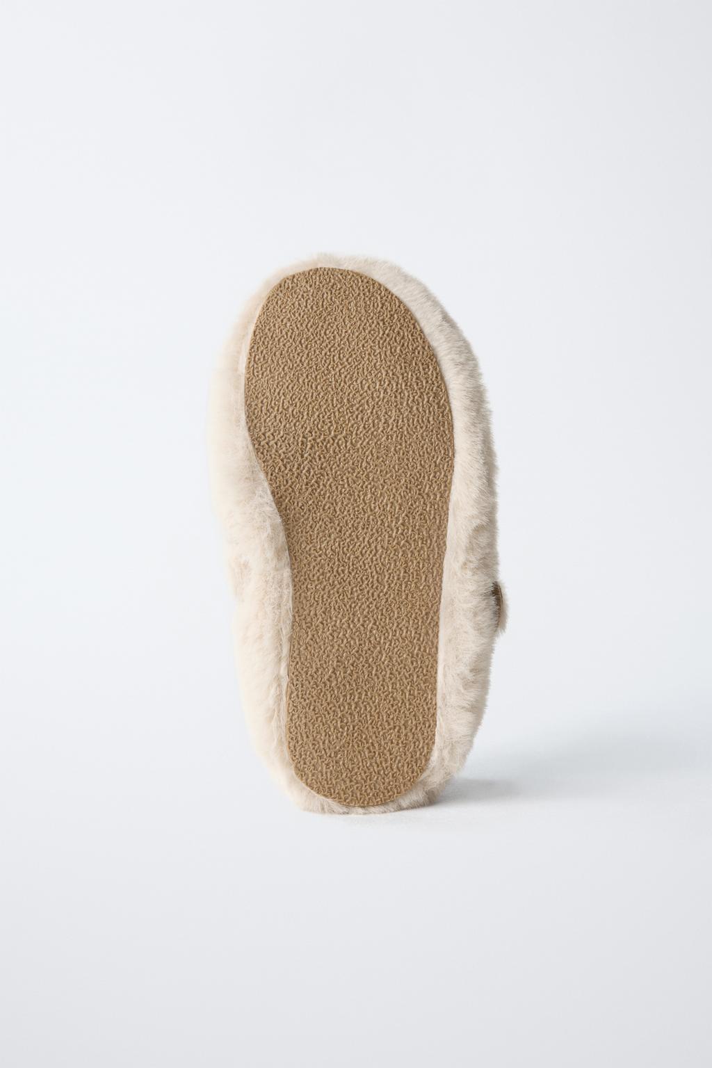 Балетки с искусственным мехом