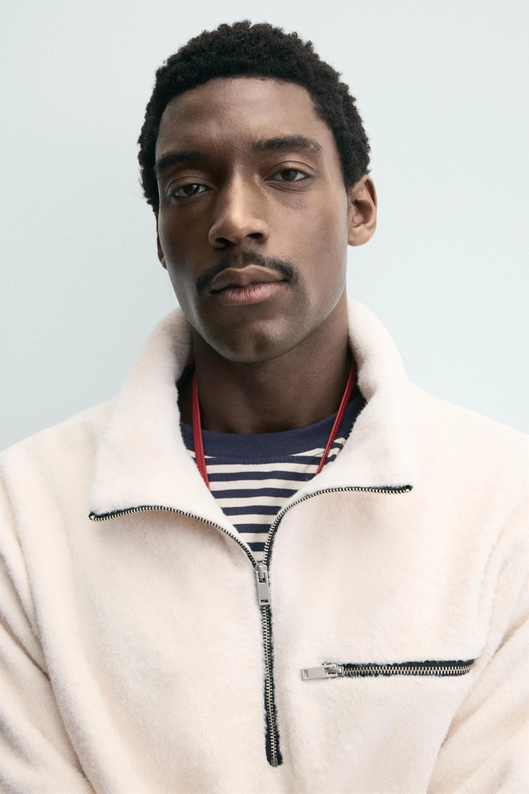 ТОЛСТОВКА ИЗ ПОЛАРФЛИСА С ВОРОТНИКОМ НА МОЛНИИ