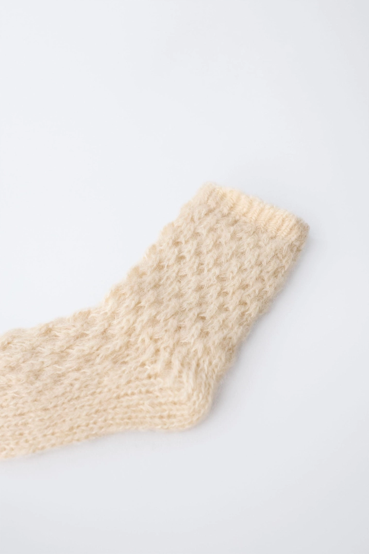 Носки из вязаного материала с 15% шерсти