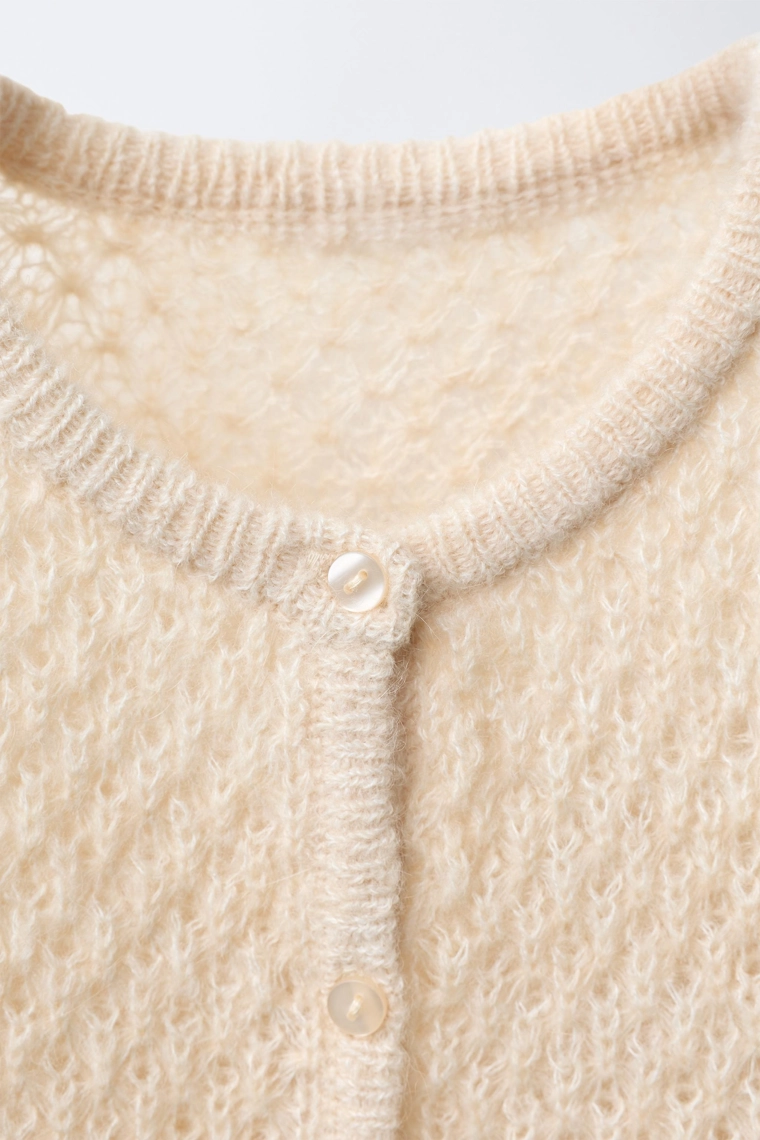 КАРДИГАН ИЗ ШЕРСТИ И АЛЬПАКИ