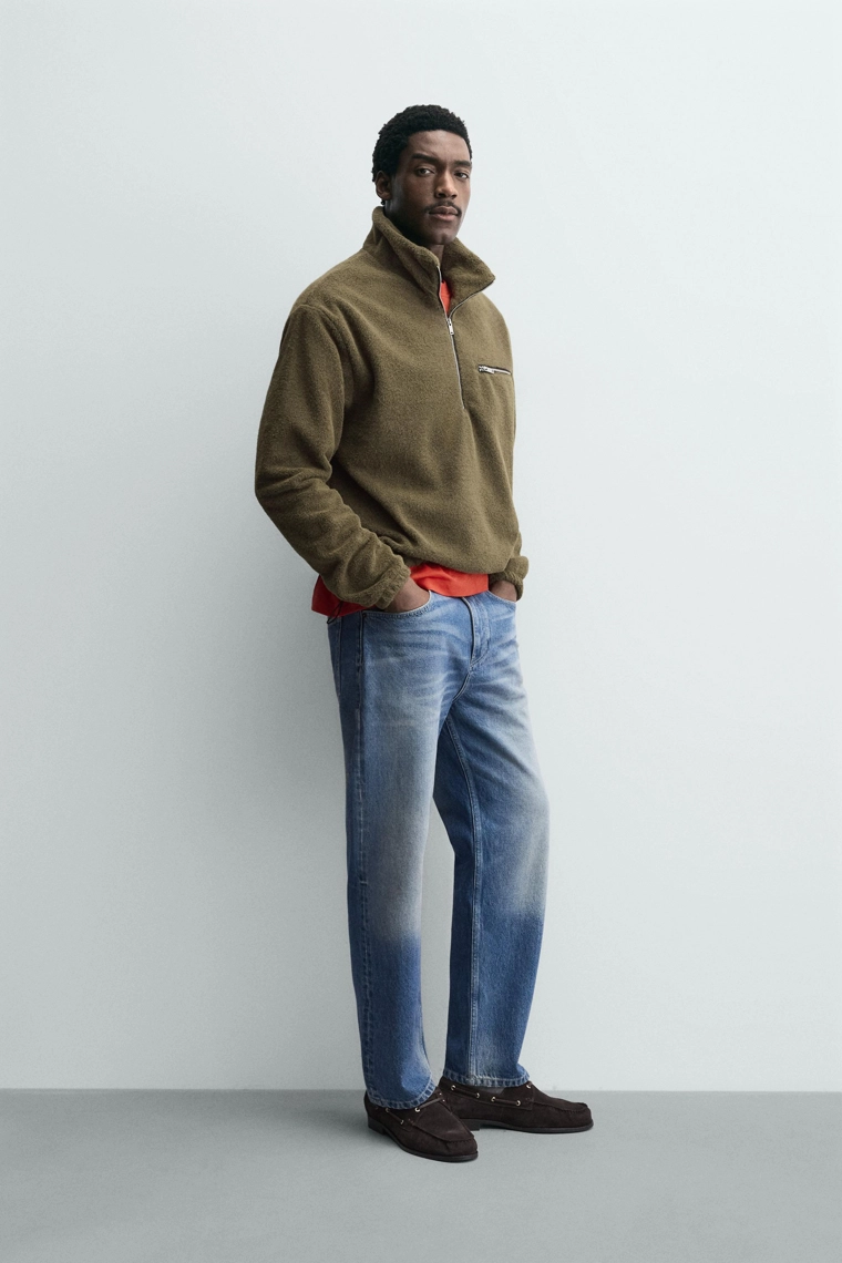 ТОЛСТОВКА ИЗ ФЛИСА С ВОРОТНИКОМ НА МОЛНИИ