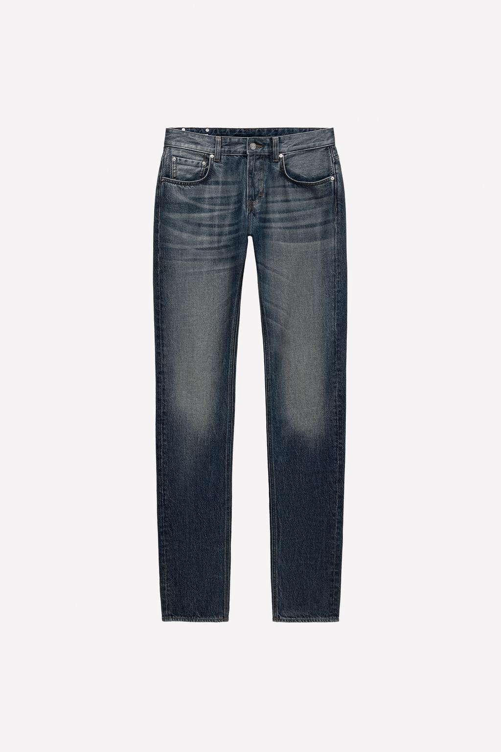 Джинсы с низкой посадкой и узкими бедрами ludovic de saint sernin x zara с восковым покрытием