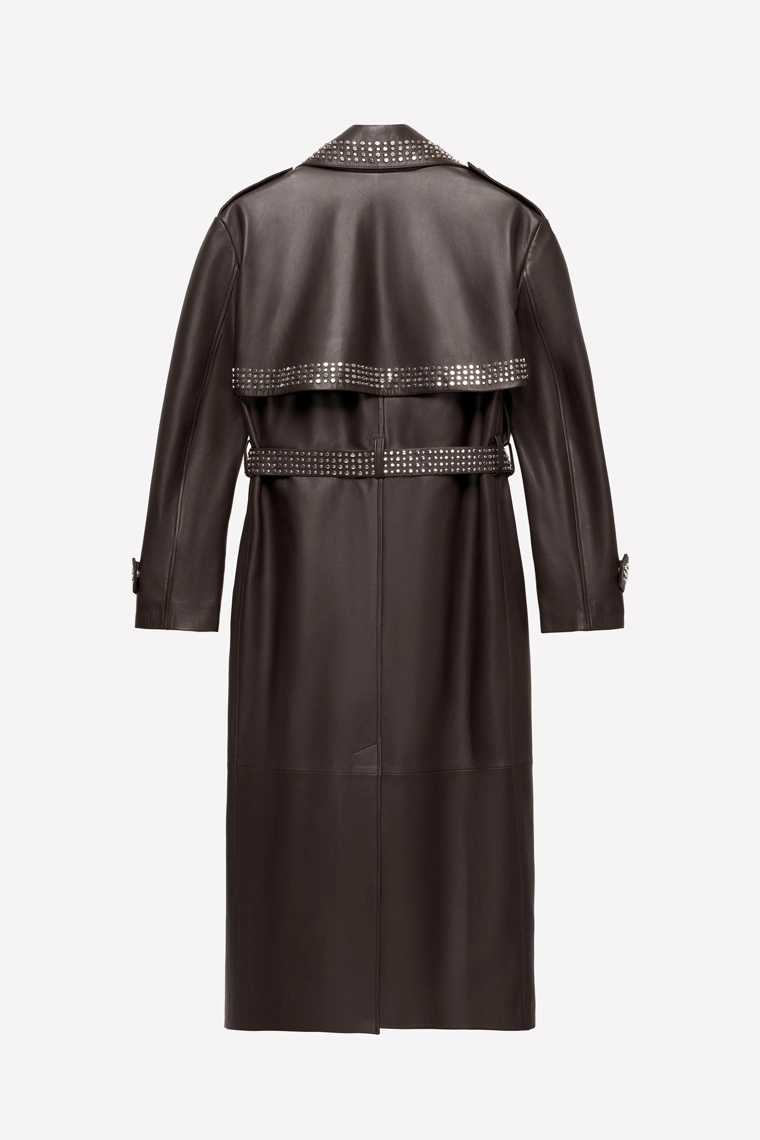 Кожаное пальто с заклепками ludovic de saint sernin x zara