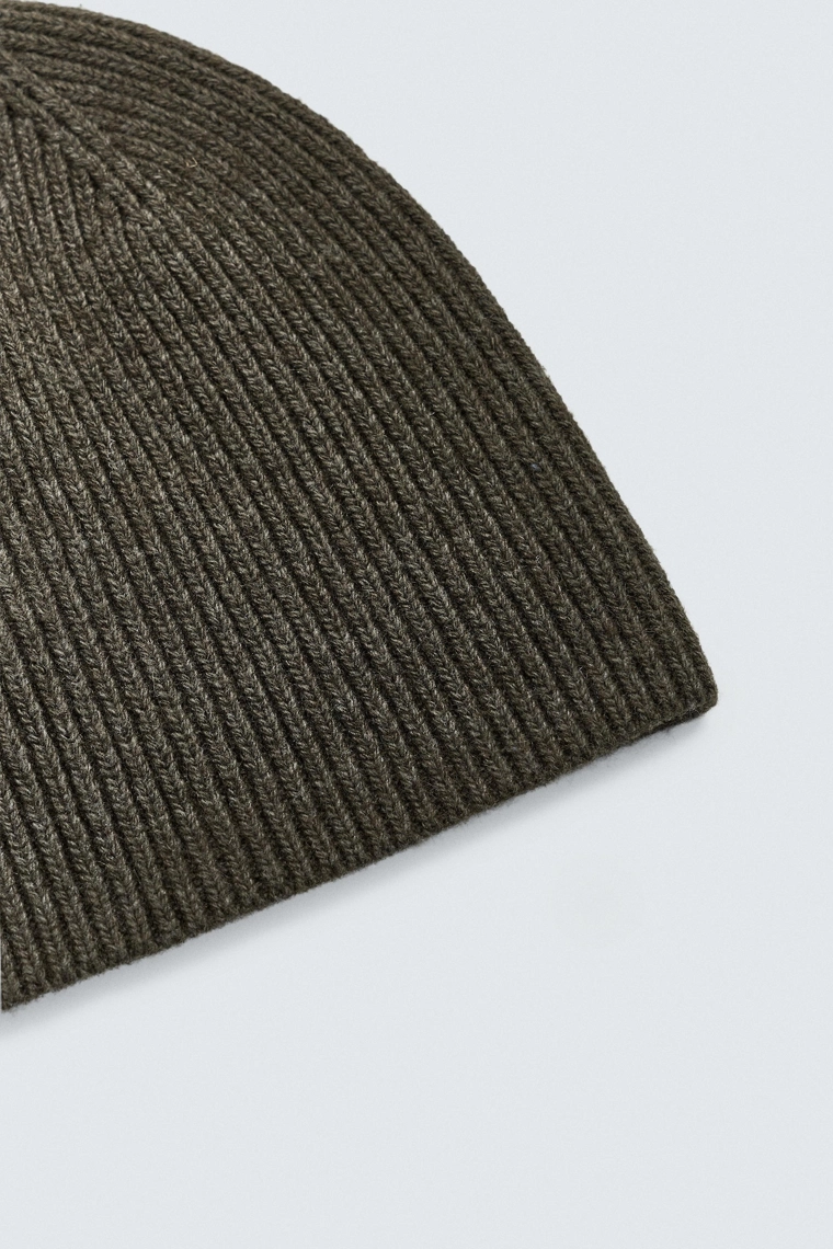 ШАПКА БИНИ В РУБЧИК ИЗ ШЕРСТИ