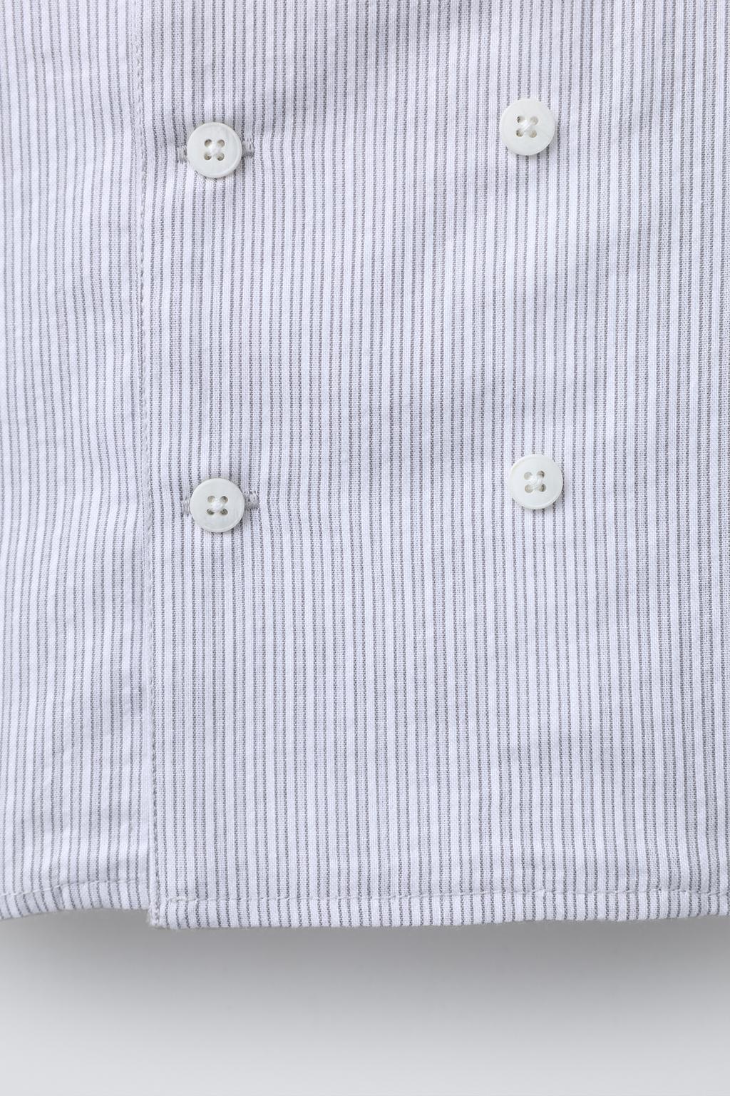 РУБАШКА В ПОЛОСКУ НА ДВОЙНЫХ ПУГОВИЦАХ