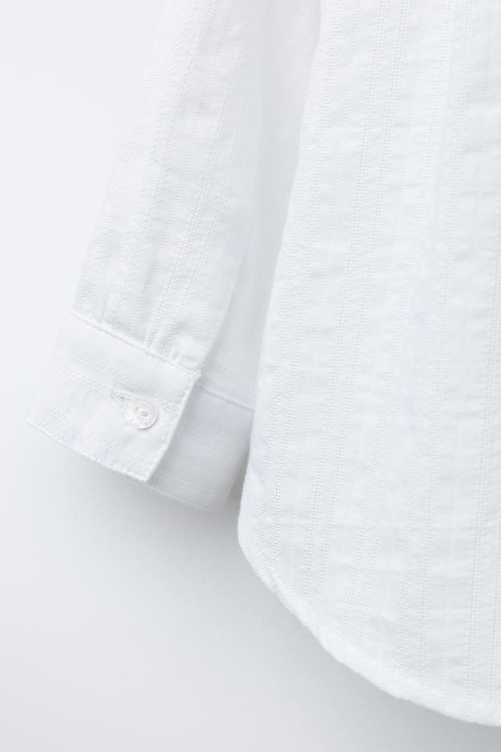 ФАКТУРНАЯ РУБАШКА С ВОРОТНИКОМ-СТОЙКОЙ