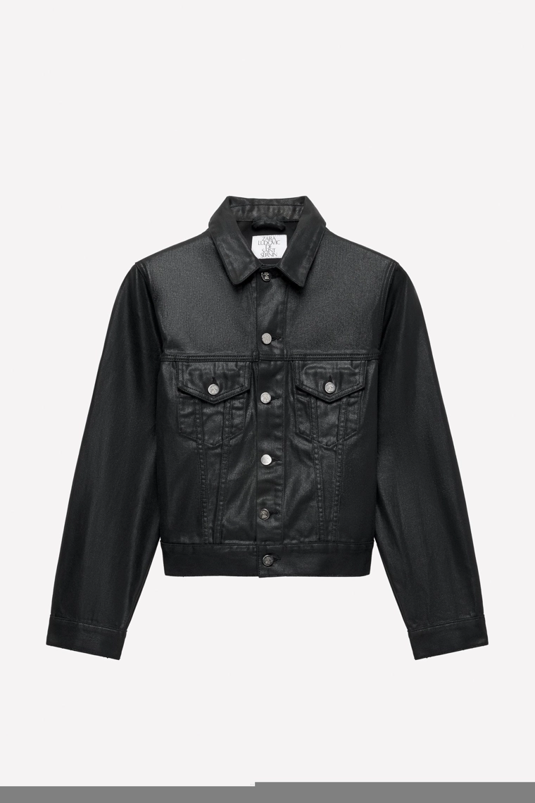 Джинсовая куртка из воскованного денима ludovic de saint sernin x zara