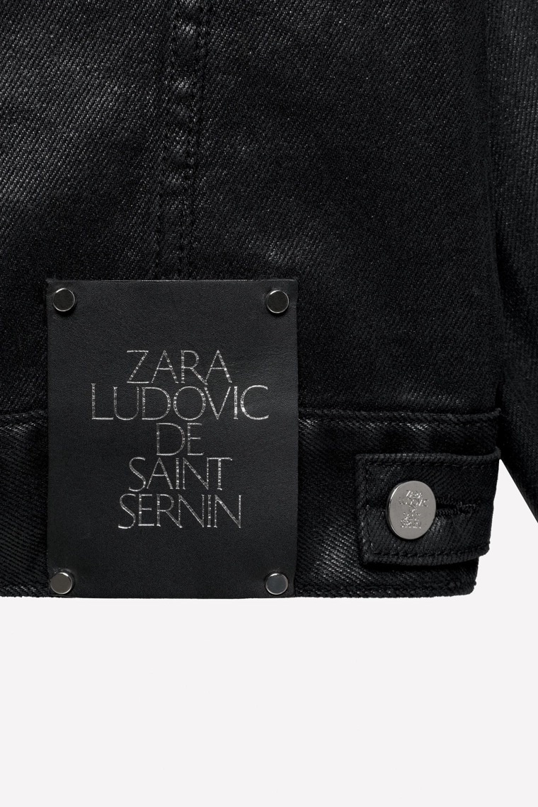 Джинсовая куртка из воскованного денима ludovic de saint sernin x zara