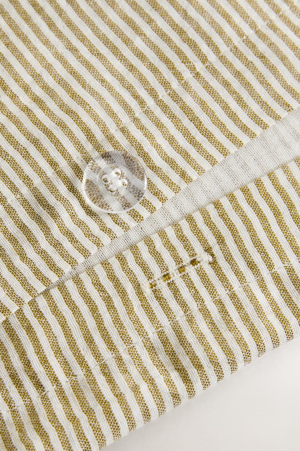 Детское стеганое одеяло из муслина в полоску