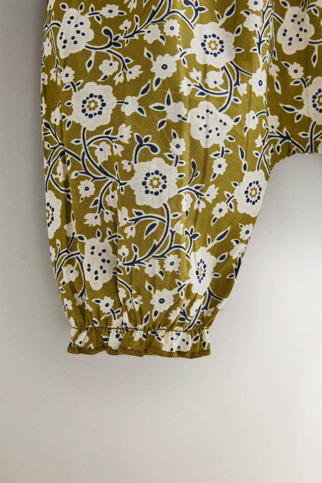 Детские брюки-саруэль с цветочным принтом