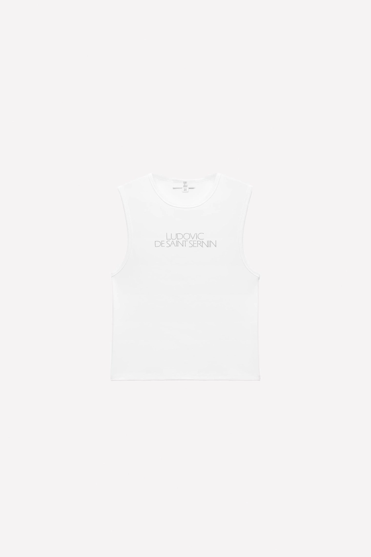 Лиф ludovic de saint sernin x zara с логотипом из страз