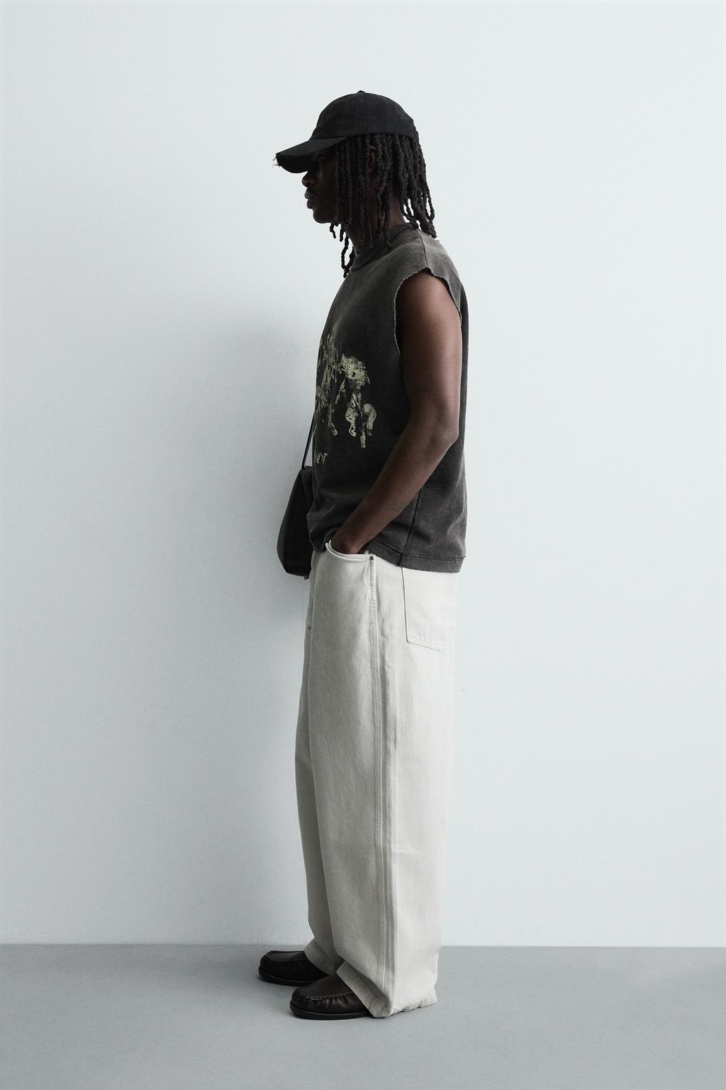 Майка с вязаным принтом лошади