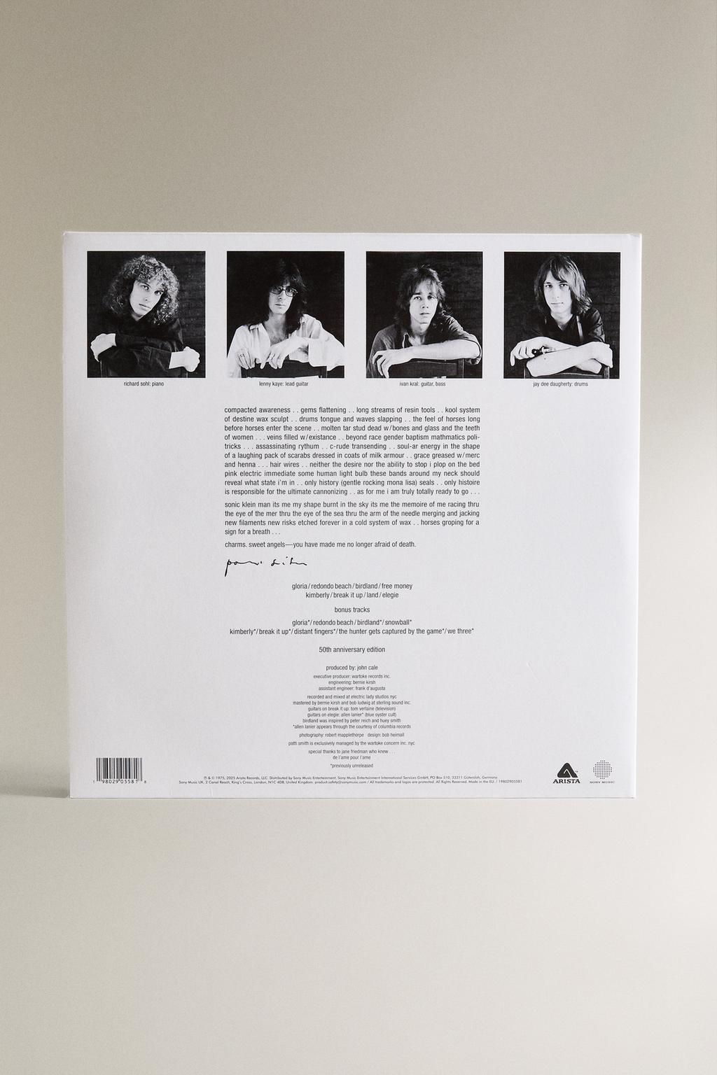 Винил patti smith: horses 50-летие