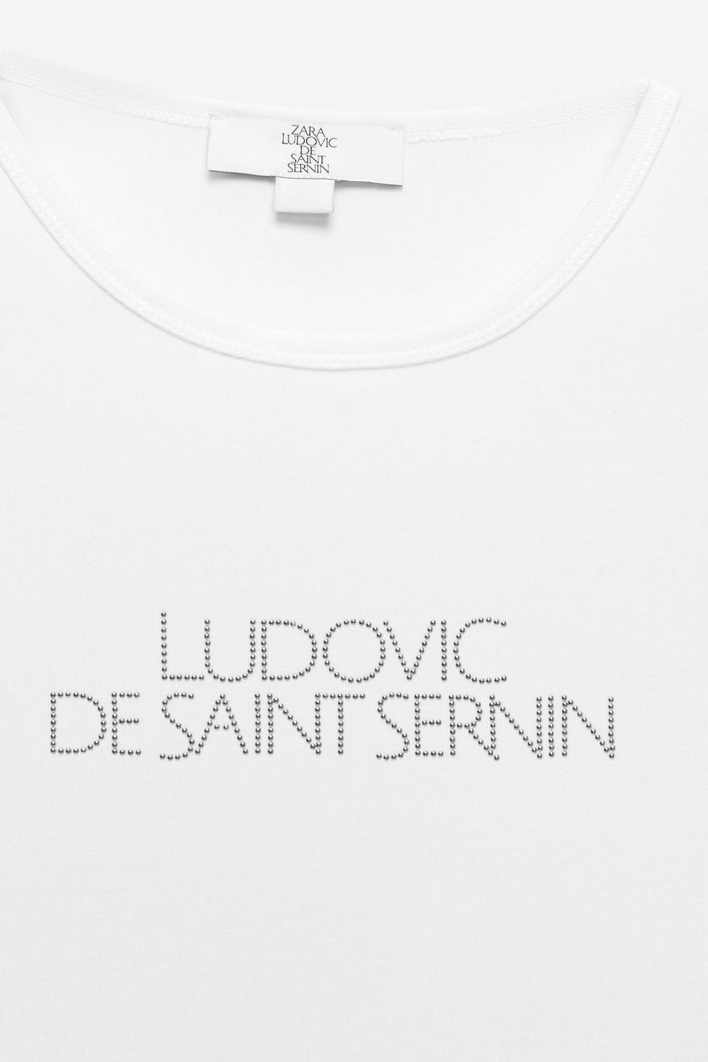Футболка с логотипом из страз ludovic de saint sernin x zara