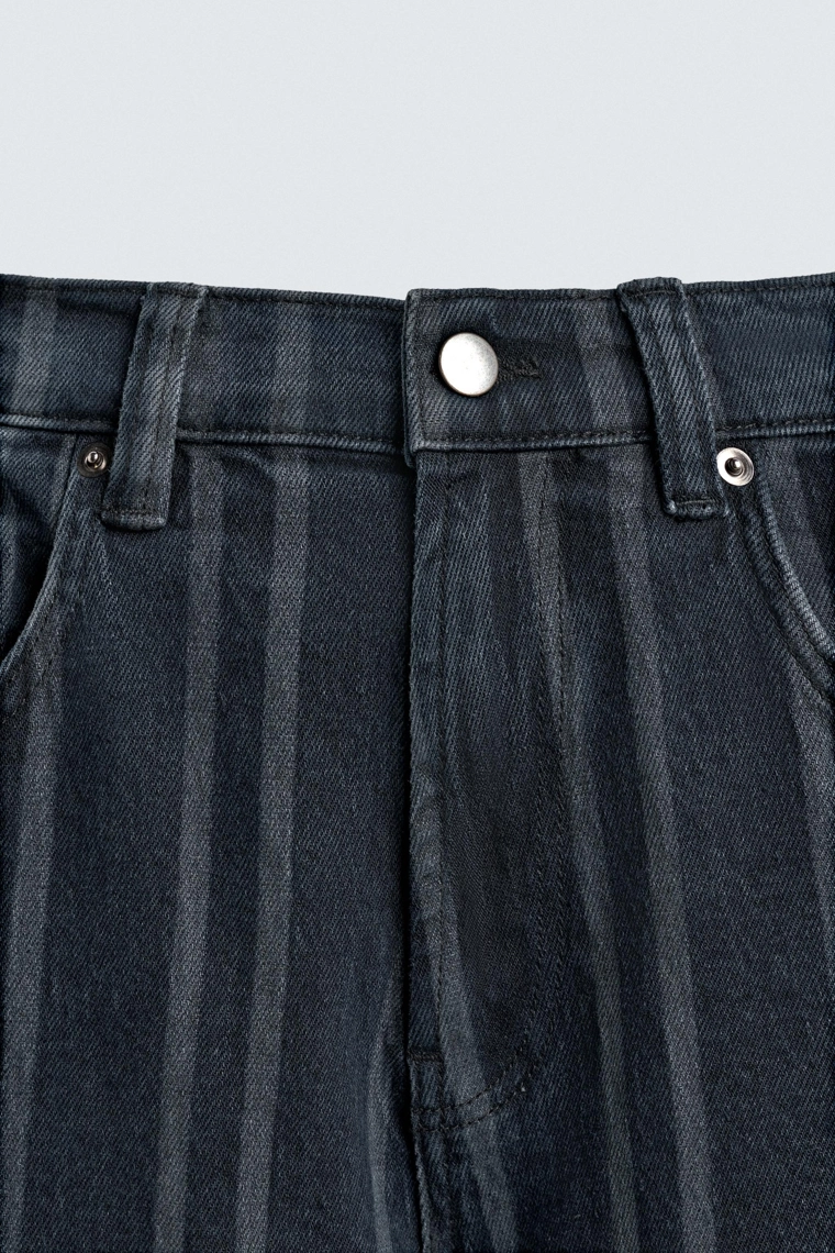 ДЖИНСЫ RELAXED FIT В ПОЛОСКУ