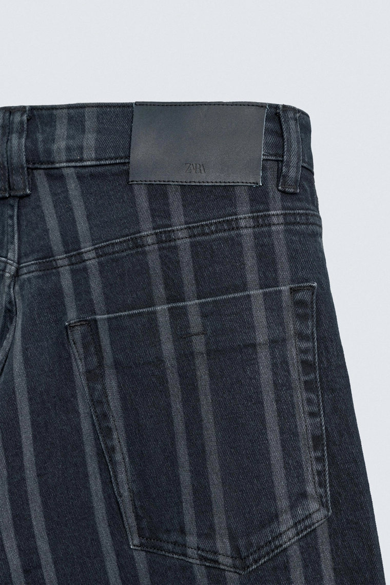 ДЖИНСЫ RELAXED FIT В ПОЛОСКУ