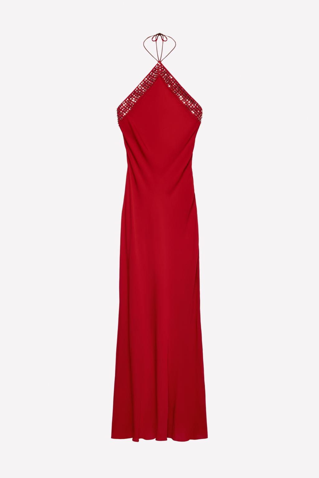 Платье из атласа с заклепками ludovic de saint sernin x zara