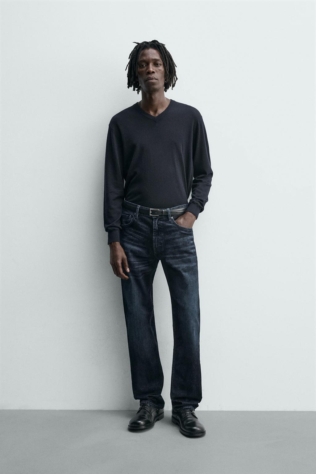 ДЖИНСЫ STRAIGHT FIT С НАЧЕСОМ