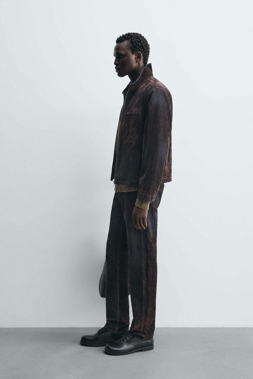 ДЖИНСЫ RELAXED FIT С ФЛОКИРОВАНИЕМ ПОД БАРХАТ