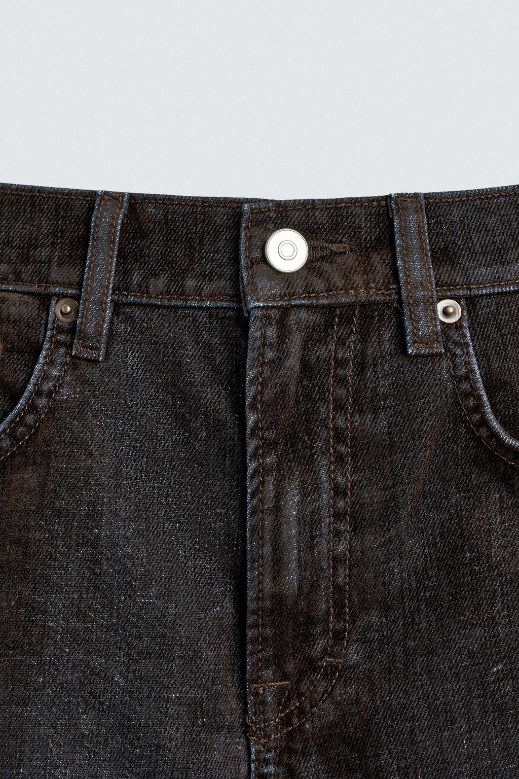 ДЖИНСЫ RELAXED FIT С ФЛОКИРОВАНИЕМ ПОД БАРХАТ