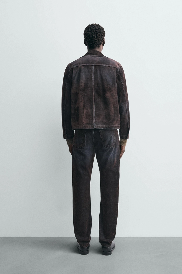 ДЖИНСЫ RELAXED FIT С ФЛОКИРОВАНИЕМ ПОД БАРХАТ