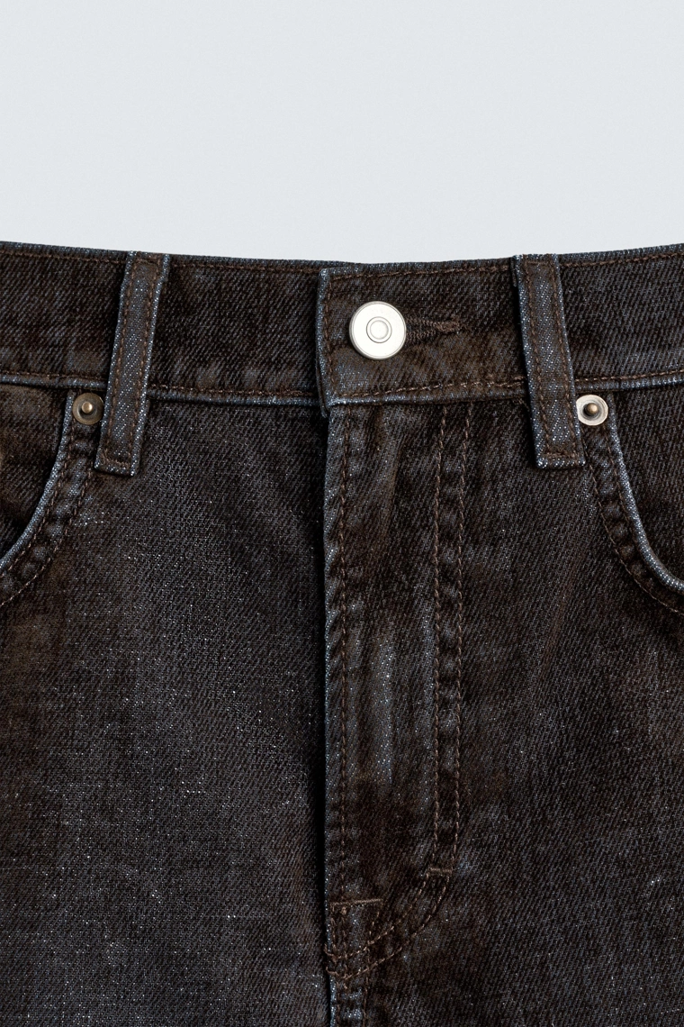 ДЖИНСЫ RELAXED FIT С ФЛОКИРОВАНИЕМ ПОД БАРХАТ