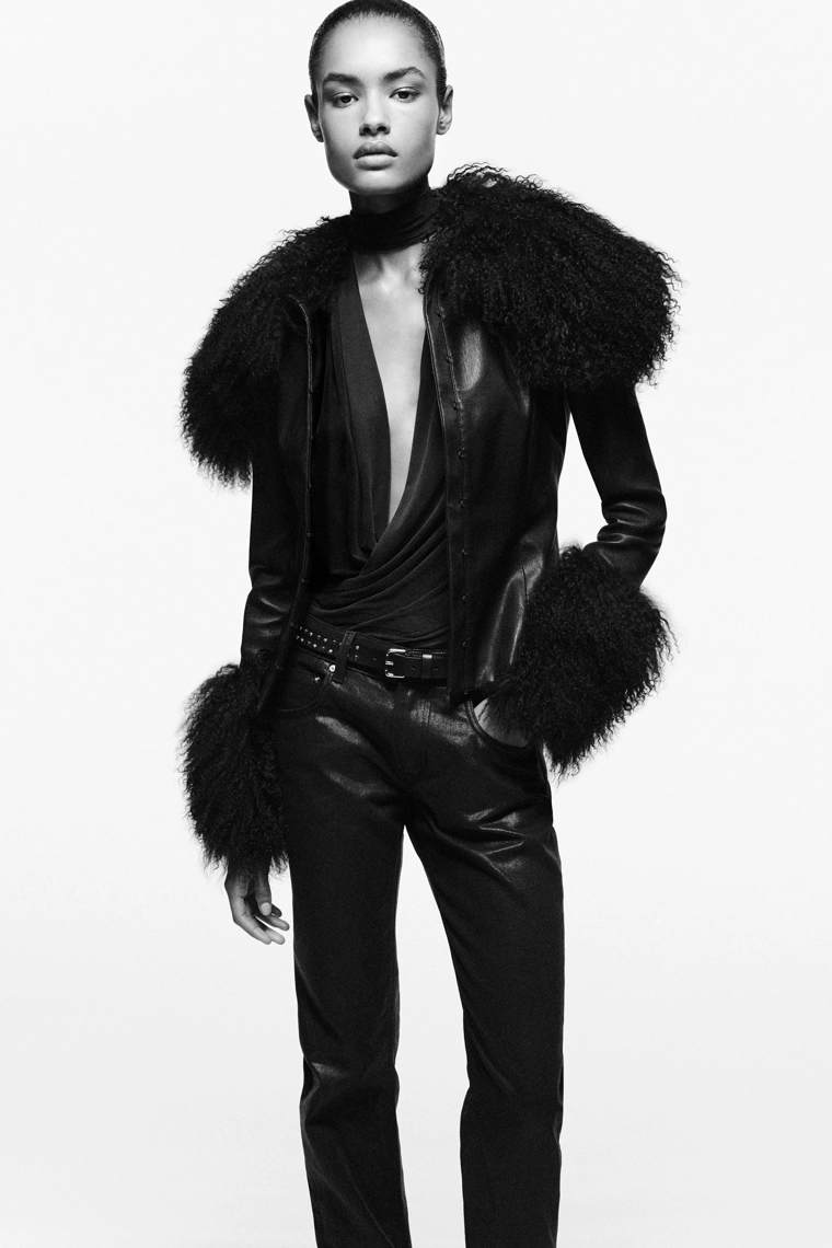 Кожаный приталенный пиджак ludovic de saint sernin x zara