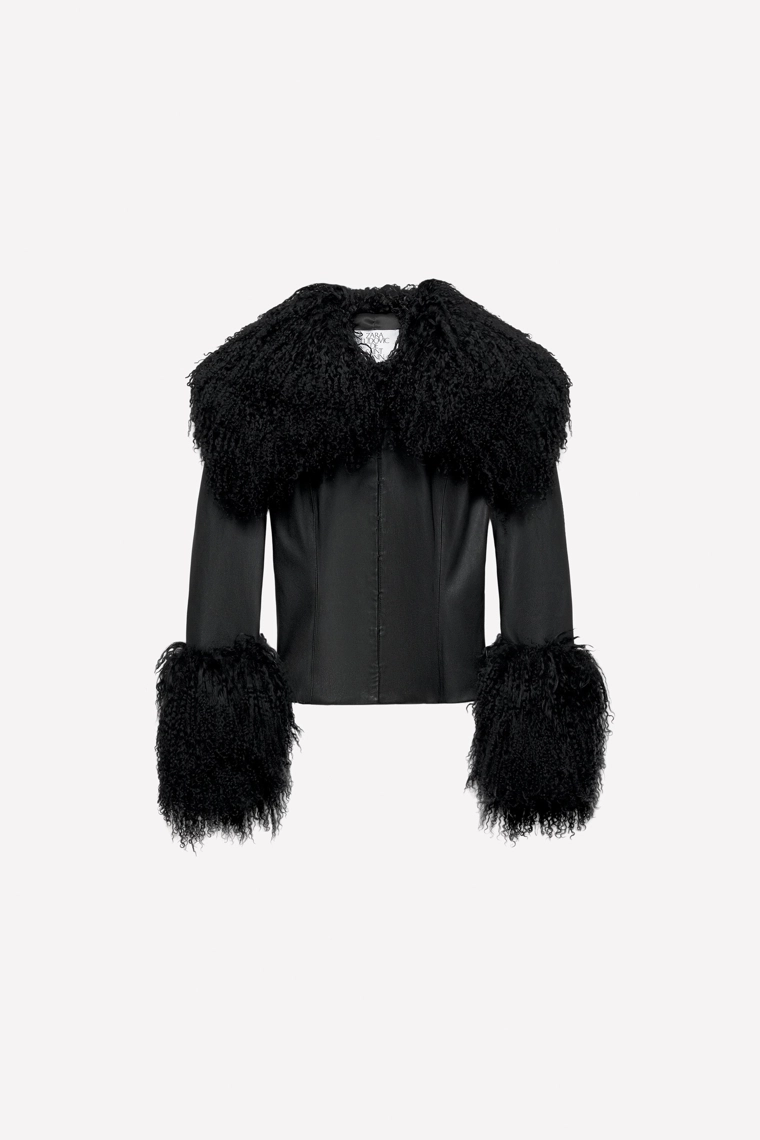 Кожаный приталенный пиджак ludovic de saint sernin x zara