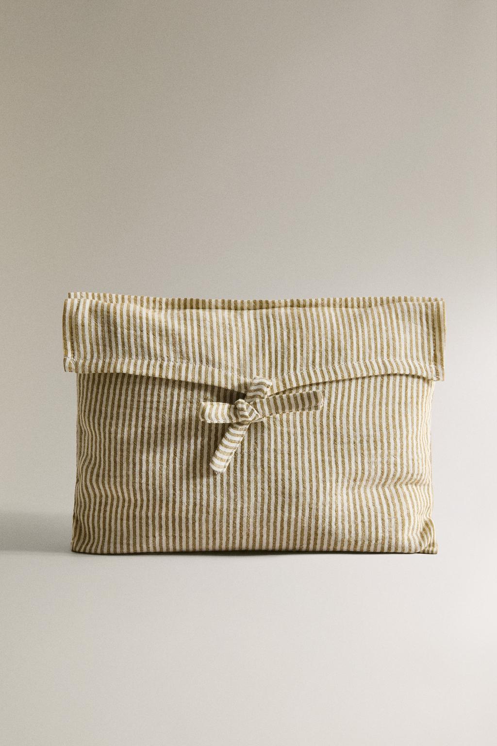 Чехол на матрас для пеленального столика из муслина в полоску