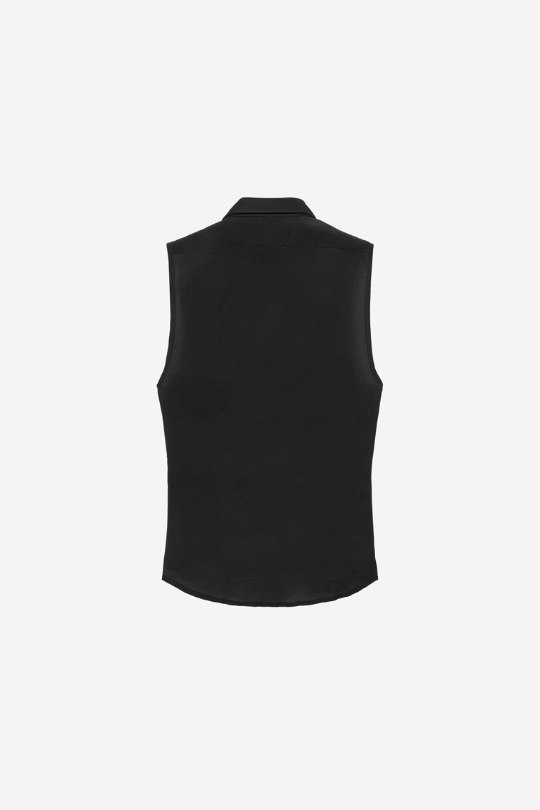 Рубашка с контрастной полупрозрачной спинкой ludovic de saint sernin x zara