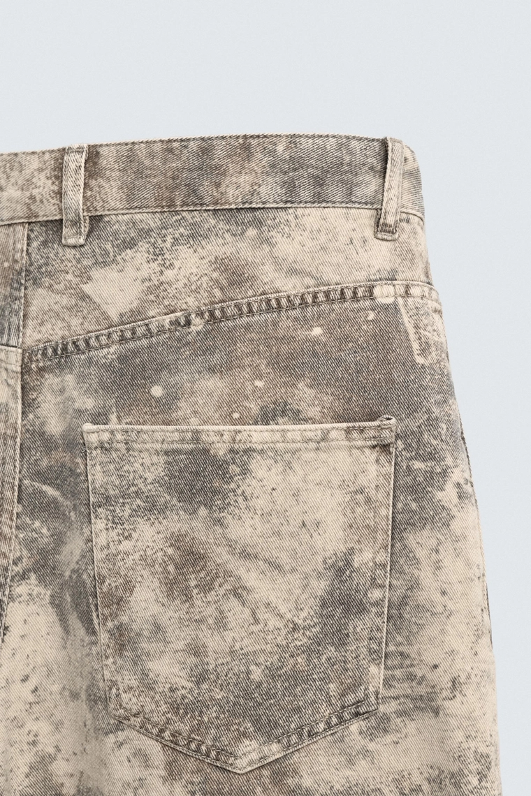 БРЮКИ BAGGY FIT С АБСТРАКТНЫМ ПРИНТОМ