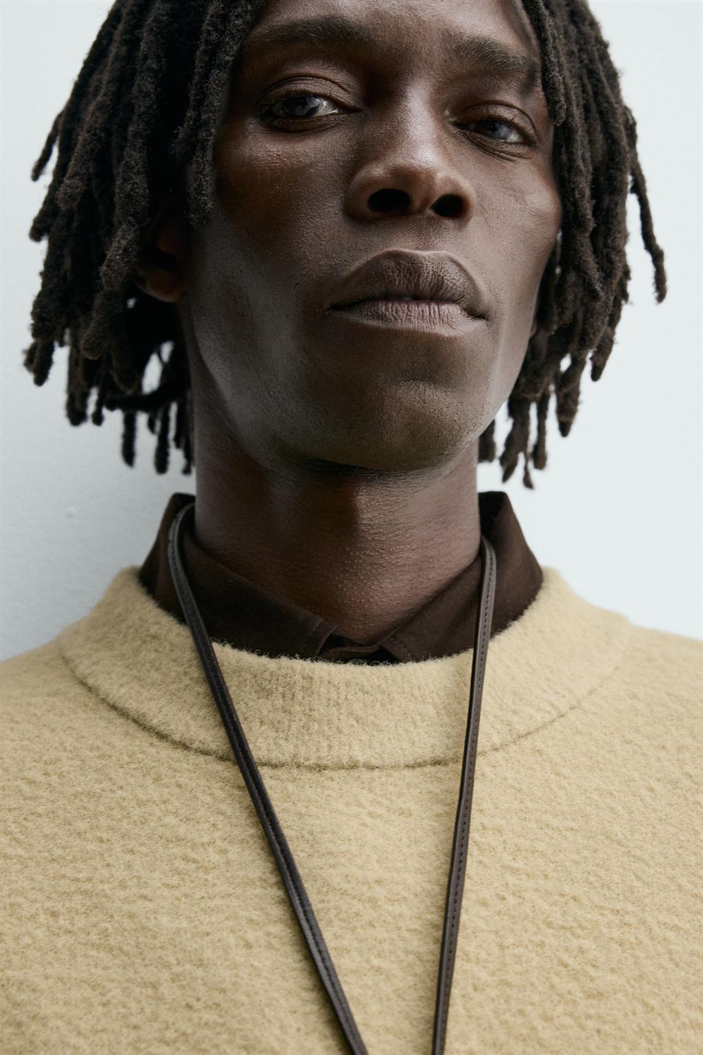 СВИТЕР СВОБОДНОГО КРОЯ ИЗ РЕЛЬЕФНОЙ ТКАНИ