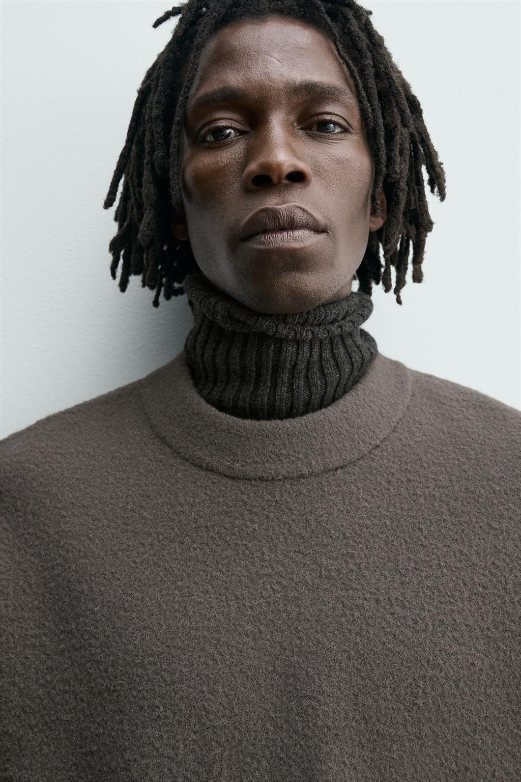 СВИТЕР СВОБОДНОГО КРОЯ ИЗ РЕЛЬЕФНОЙ ТКАНИ