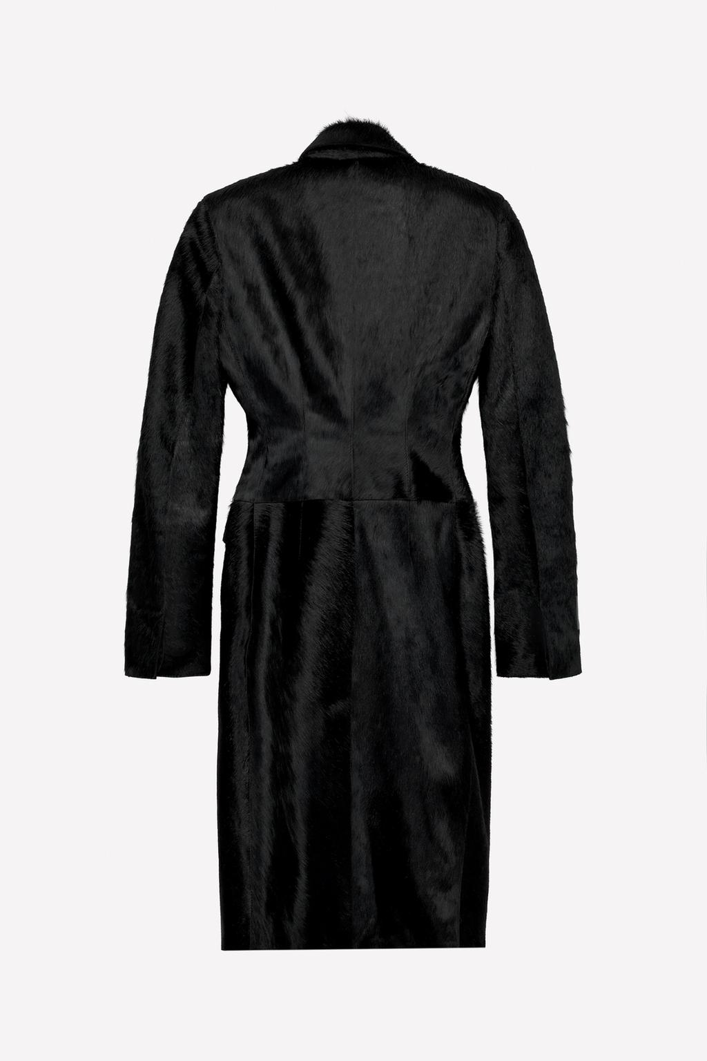 Облегающее кожаное пальто с овчиной людовика де сен-серна x zara