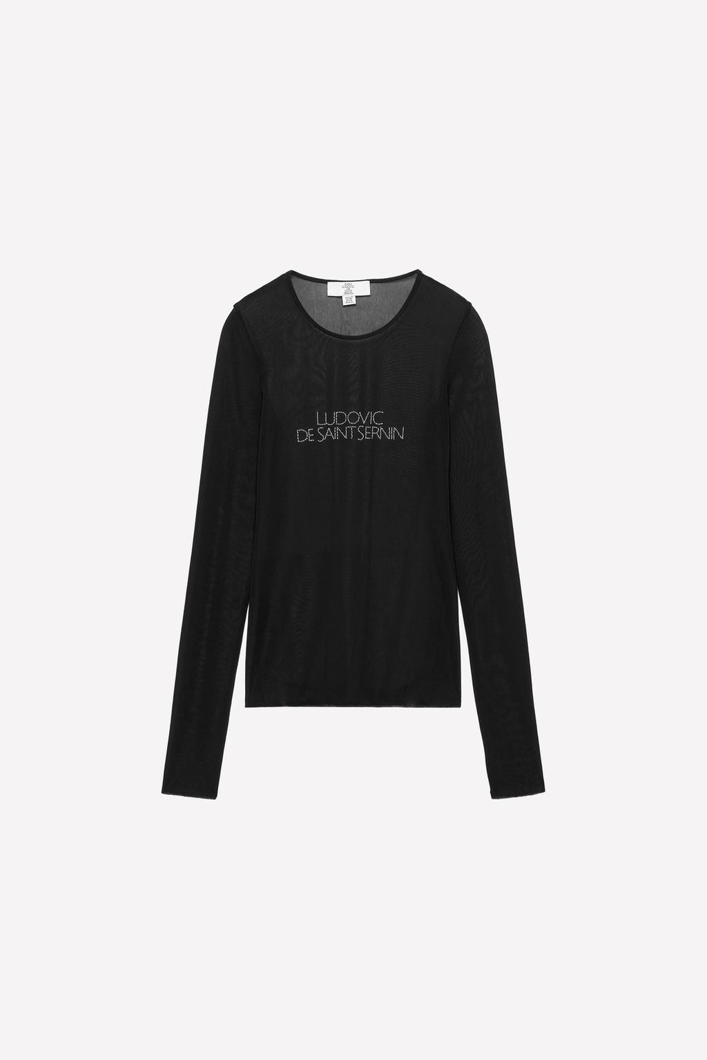 Футболка с блестящим текстом ludovic de saint sernin x zara