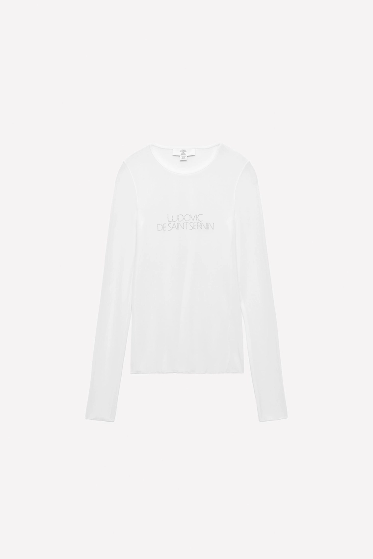 Сияющая футболка с текстом ludovic de saint sernin x zara