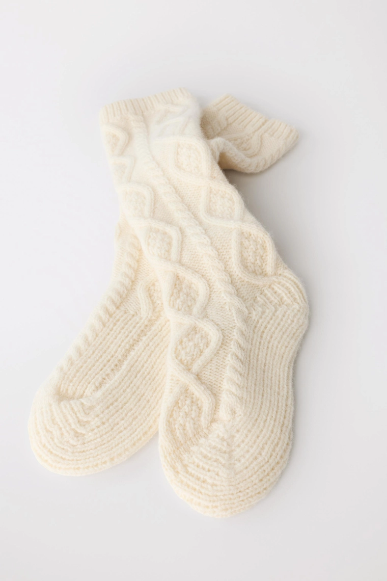 Длинные вязаные носки из 100% шерсти limited edition