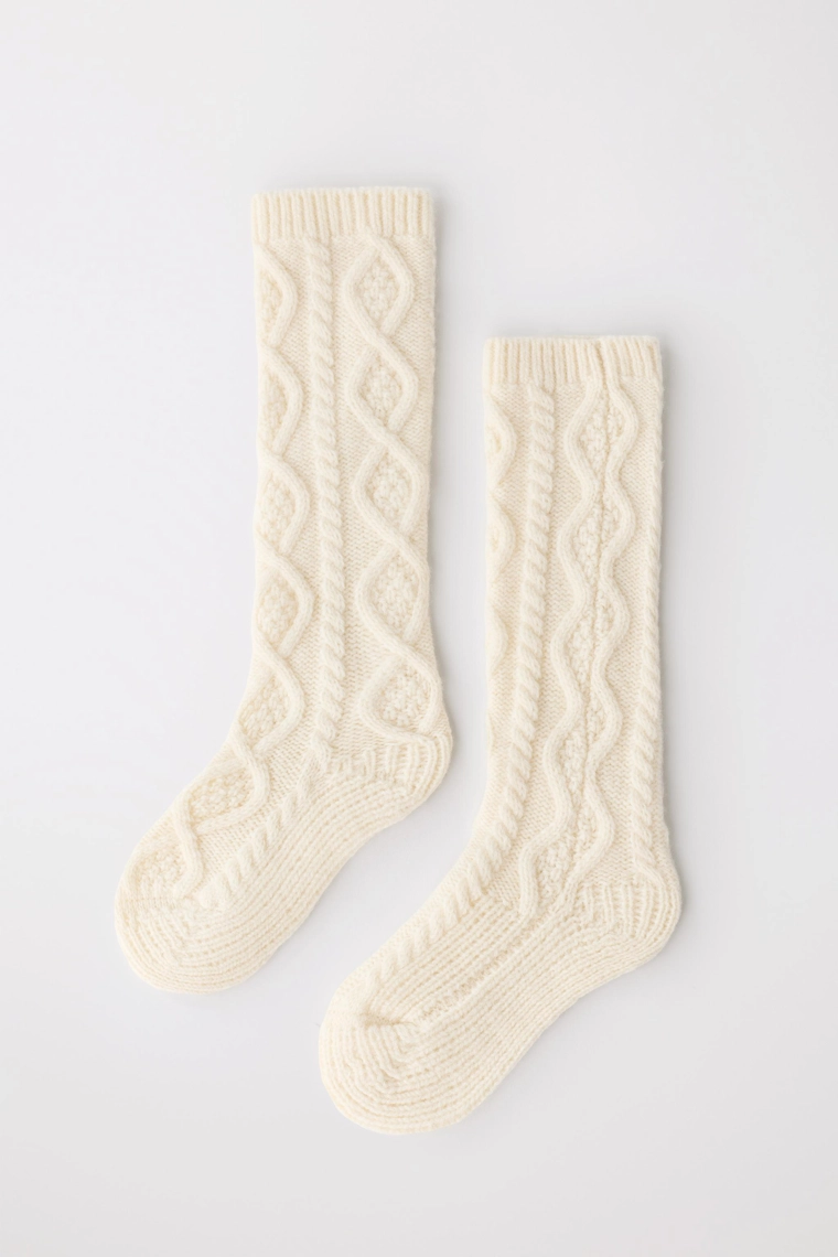 Длинные вязаные носки из 100% шерсти limited edition