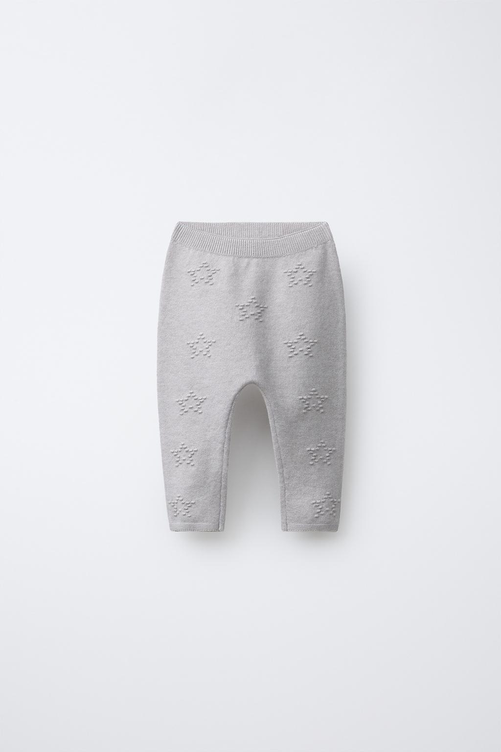 ТРИКОТАЖНЫЕ ЛЕГИНСЫ С ВЫШИТЫМИ ЗВЕЗДАМИ