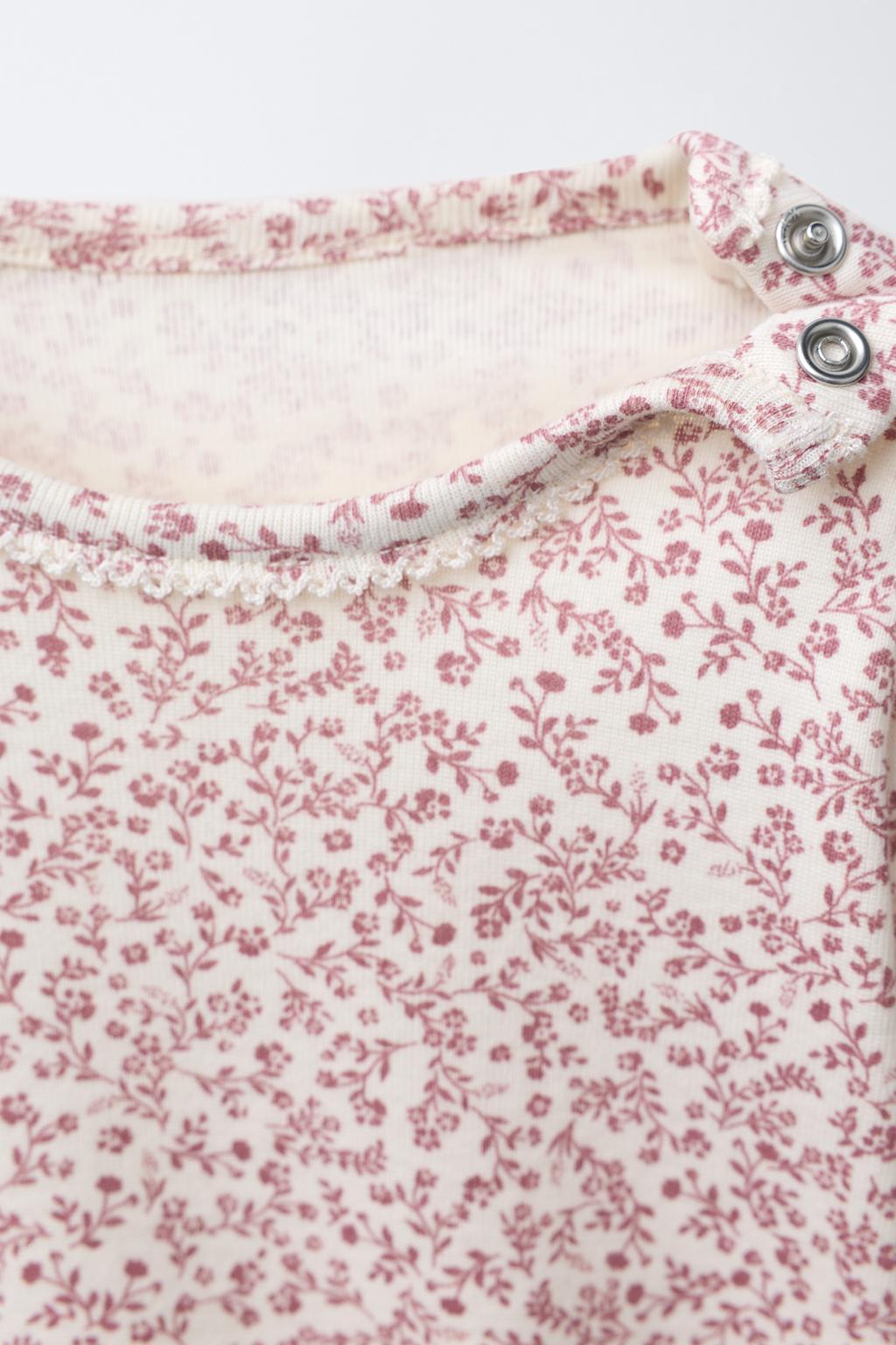 КОМПЛЕКТ ИЗ БОДИ И ЛЕГИНСОВ С ЦВЕТОЧНЫМ ПРИНТОМ