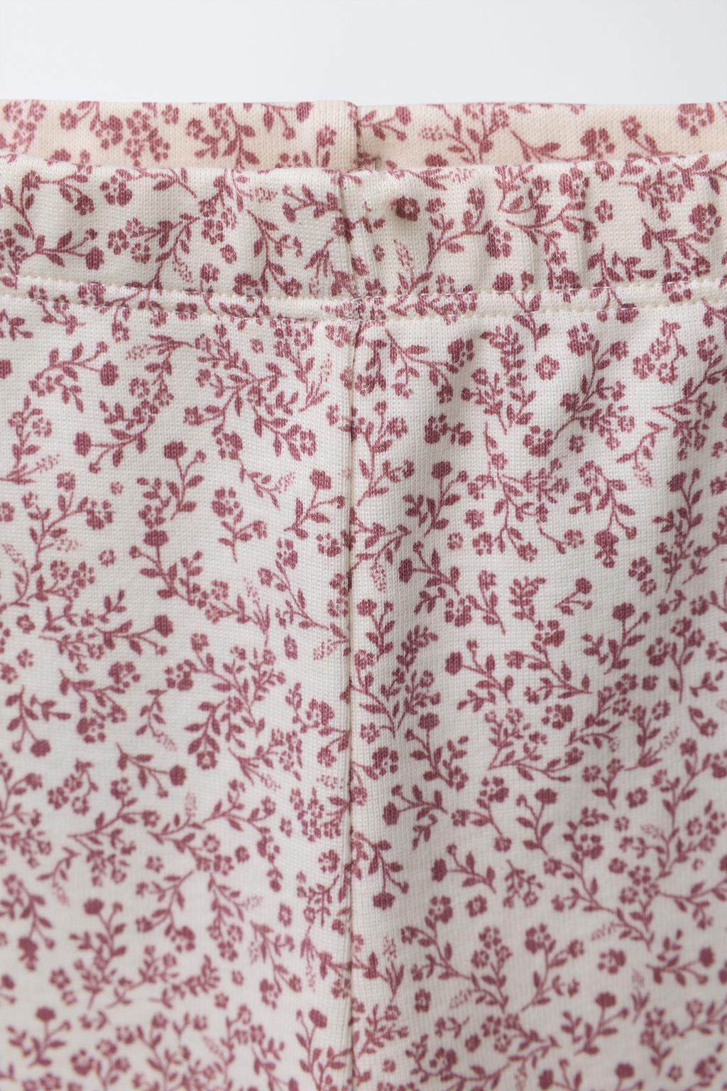 КОМПЛЕКТ ИЗ БОДИ И ЛЕГИНСОВ С ЦВЕТОЧНЫМ ПРИНТОМ