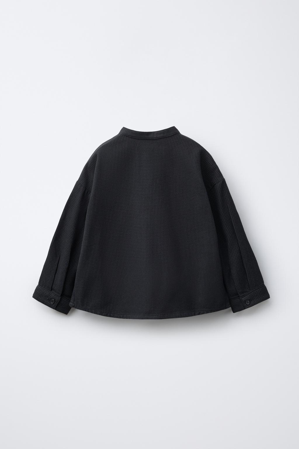 РУБАШКА В КЛЕТКУ С ВЫШИВКОЙ И КАРМАНОМ