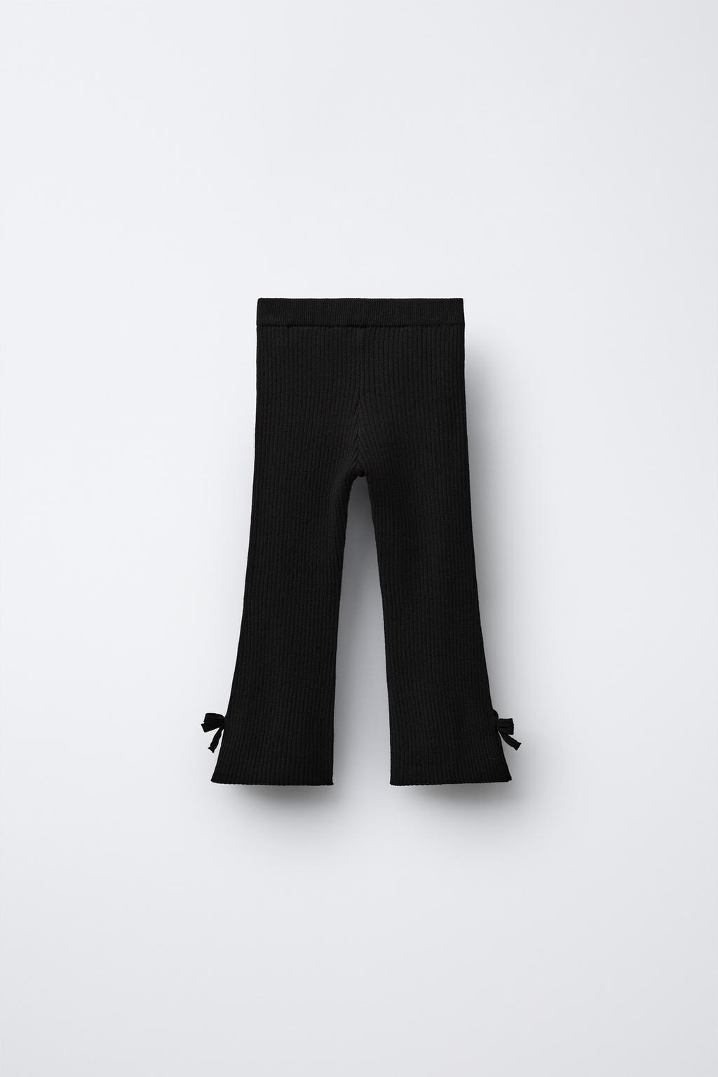 РАСКЛЕШЕННЫЕ ТРИКОТАЖНЫЕ ЛЕГИНСЫ С БАНТИКАМИ