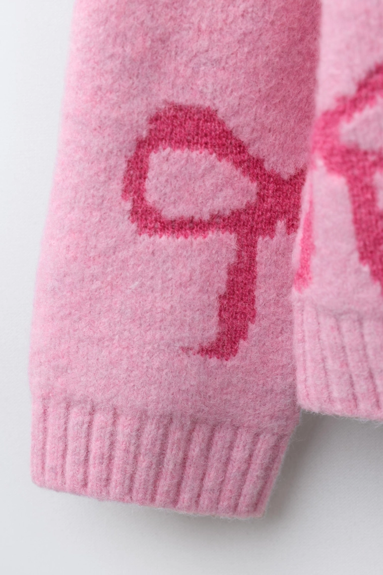 ВЯЗАНЫЙ ДЖЕМПЕР «БАНТЫ»