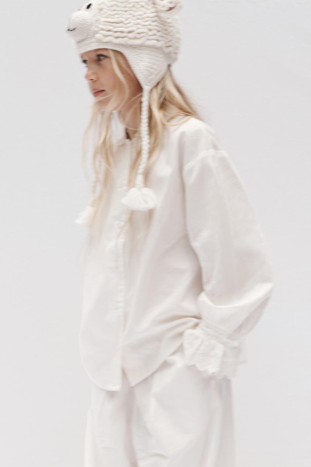 Рубашка limited edition с вышивкой пижамного стиля